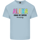 Teaching Grade My Papers Funny Teacher Mens Cotton T-Shirt Tee Top Light Blue