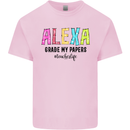 Teaching Grade My Papers Funny Teacher Mens Cotton T-Shirt Tee Top Light Pink