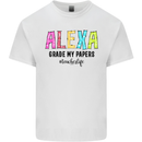 Teaching Grade My Papers Funny Teacher Mens Cotton T-Shirt Tee Top White