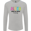 Teaching Grade My Papers Funny Teacher Mens Long Sleeve T-Shirt Sports Grey