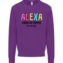 Teaching Grade My Papers Funny Teacher Mens Sweatshirt Jumper Purple