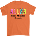 Teaching Grade My Papers Funny Teacher Mens T-Shirt Cotton Gildan Orange