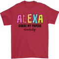Teaching Grade My Papers Funny Teacher Mens T-Shirt Cotton Gildan Red