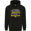 Teaching I Teach the Cutest Bees Teacher Childrens Kids Hoodie Black