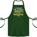 Teaching I Teach the Cutest Bees Teacher Cotton Apron 100% Organic Forest Green