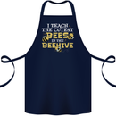 Teaching I Teach the Cutest Bees Teacher Cotton Apron 100% Organic Navy Blue