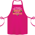 Teaching I Teach the Cutest Bees Teacher Cotton Apron 100% Organic Pink