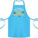 Teaching I Teach the Cutest Bees Teacher Cotton Apron 100% Organic Turquoise