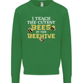 Teaching I Teach the Cutest Bees Teacher Kids Sweatshirt Jumper Irish Green