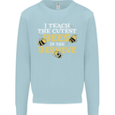 Teaching I Teach the Cutest Bees Teacher Kids Sweatshirt Jumper Light Blue
