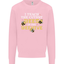 Teaching I Teach the Cutest Bees Teacher Kids Sweatshirt Jumper Light Pink