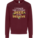 Teaching I Teach the Cutest Bees Teacher Kids Sweatshirt Jumper Maroon