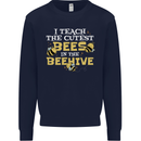 Teaching I Teach the Cutest Bees Teacher Kids Sweatshirt Jumper Navy Blue