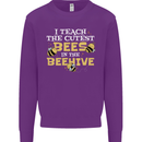 Teaching I Teach the Cutest Bees Teacher Kids Sweatshirt Jumper Purple