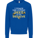 Teaching I Teach the Cutest Bees Teacher Kids Sweatshirt Jumper Royal Blue