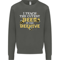Teaching I Teach the Cutest Bees Teacher Kids Sweatshirt Jumper Storm Grey
