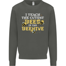 Teaching I Teach the Cutest Bees Teacher Kids Sweatshirt Jumper Storm Grey