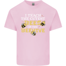 Teaching I Teach the Cutest Bees Teacher Kids T-Shirt Childrens Light Pink