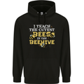 Teaching I Teach the Cutest Bees Teacher Mens 80% Cotton Hoodie Black