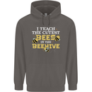 Teaching I Teach the Cutest Bees Teacher Mens 80% Cotton Hoodie Charcoal