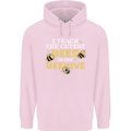Teaching I Teach the Cutest Bees Teacher Mens 80% Cotton Hoodie Light Pink