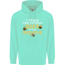 Teaching I Teach the Cutest Bees Teacher Mens 80% Cotton Hoodie Peppermint