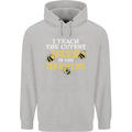 Teaching I Teach the Cutest Bees Teacher Mens 80% Cotton Hoodie Sports Grey