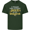 Teaching I Teach the Cutest Bees Teacher Mens Cotton T-Shirt Tee Top Forest Green
