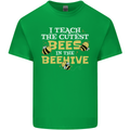 Teaching I Teach the Cutest Bees Teacher Mens Cotton T-Shirt Tee Top Irish Green