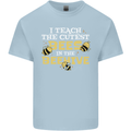 Teaching I Teach the Cutest Bees Teacher Mens Cotton T-Shirt Tee Top Light Blue