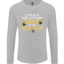 Teaching I Teach the Cutest Bees Teacher Mens Long Sleeve T-Shirt Sports Grey