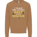 Teaching I Teach the Cutest Bees Teacher Mens Sweatshirt Jumper Caramel Latte