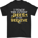 Teaching I Teach the Cutest Bees Teacher Mens T-Shirt 100% Cotton Black