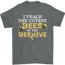 Teaching I Teach the Cutest Bees Teacher Mens T-Shirt 100% Cotton Charcoal