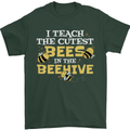 Teaching I Teach the Cutest Bees Teacher Mens T-Shirt 100% Cotton Forest Green