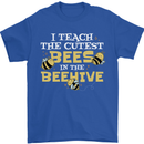 Teaching I Teach the Cutest Bees Teacher Mens T-Shirt 100% Cotton Royal Blue