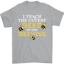 Teaching I Teach the Cutest Bees Teacher Mens T-Shirt 100% Cotton Sports Grey