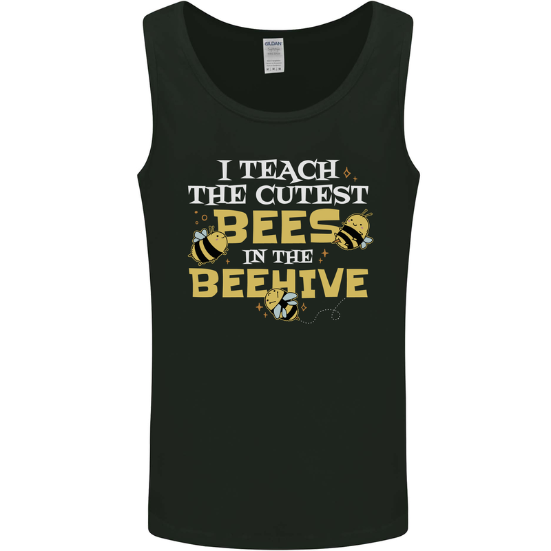 Teaching I Teach the Cutest Bees Teacher Mens Vest Tank Top Black