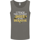 Teaching I Teach the Cutest Bees Teacher Mens Vest Tank Top Charcoal