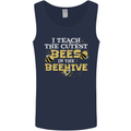 Teaching I Teach the Cutest Bees Teacher Mens Vest Tank Top Navy Blue