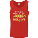 Teaching I Teach the Cutest Bees Teacher Mens Vest Tank Top Red