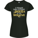 Teaching I Teach the Cutest Bees Teacher Womens Petite Cut T-Shirt Black