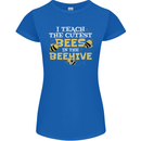 Teaching I Teach the Cutest Bees Teacher Womens Petite Cut T-Shirt Royal Blue