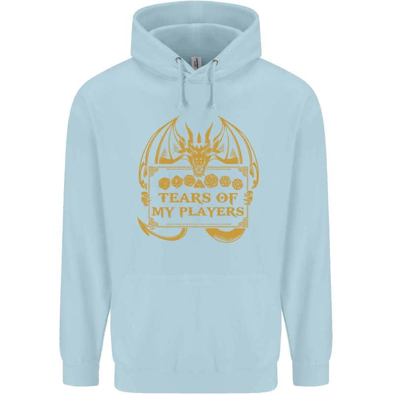 Tears of My Players RPG Role Playing Games Childrens Kids Hoodie Light Blue