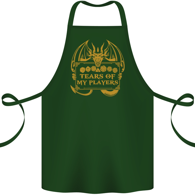 Tears of My Players RPG Role Playing Games Cotton Apron 100% Organic Forest Green