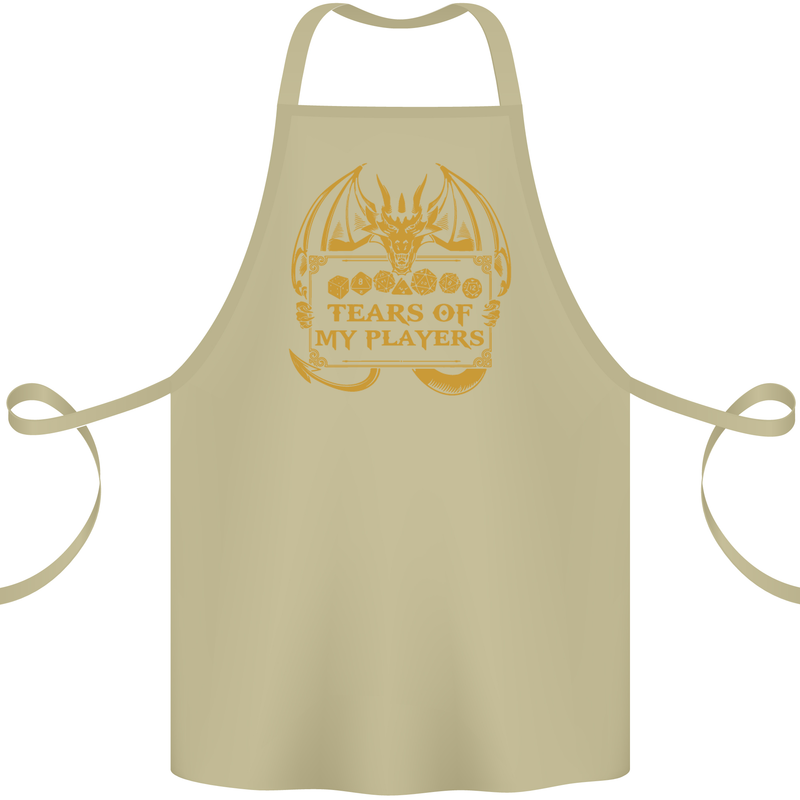 Tears of My Players RPG Role Playing Games Cotton Apron 100% Organic Khaki
