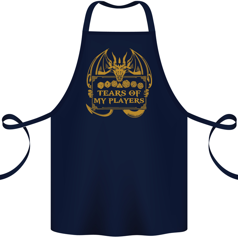 Tears of My Players RPG Role Playing Games Cotton Apron 100% Organic Navy Blue