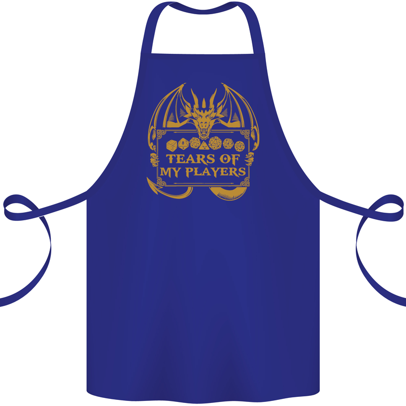 Tears of My Players RPG Role Playing Games Cotton Apron 100% Organic Royal Blue