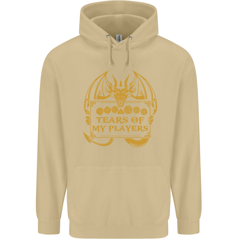 Tears of My Players RPG Role Playing Games Mens 80% Cotton Hoodie Sand
