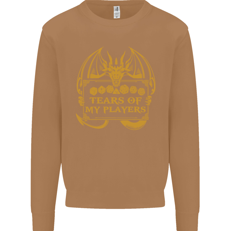 Tears of My Players RPG Role Playing Games Mens Sweatshirt Jumper Caramel Latte